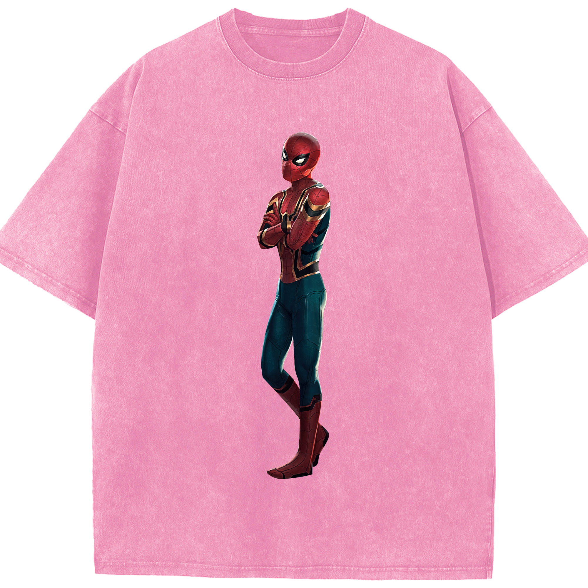 （画像用） Spider Man スパイダーマン 綿100% ヴィンテージ風 半袖Tシャツ（フロントプリント）
